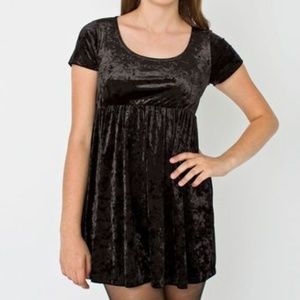 American Apparel Stretch Velvet Babydoll Dress